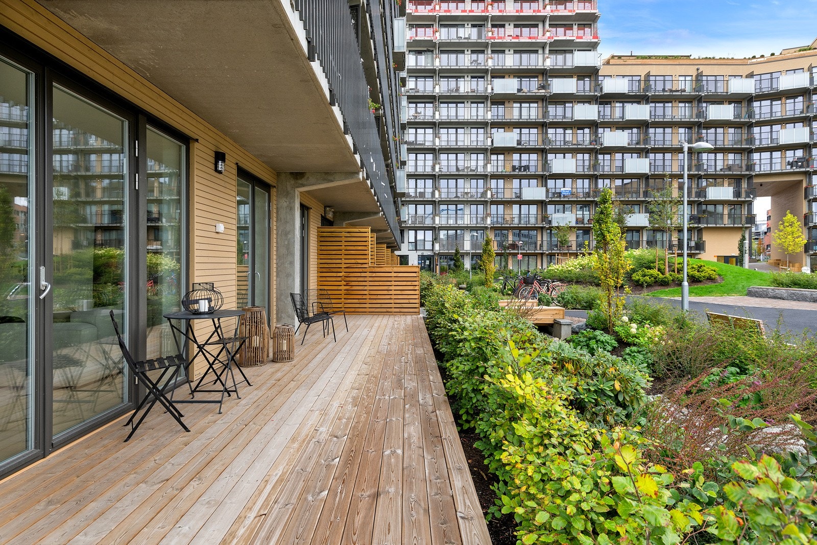 Leiligheten ligger unikt til i enden av Ulvenparken. Galleribilde