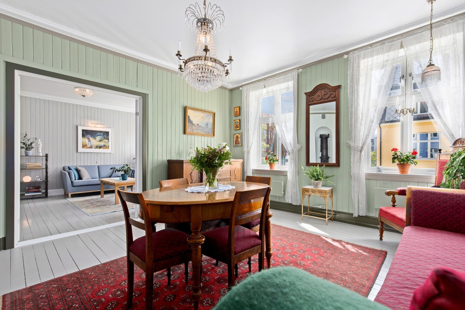 Spisestuen er på 21 kvm. Galleribilde