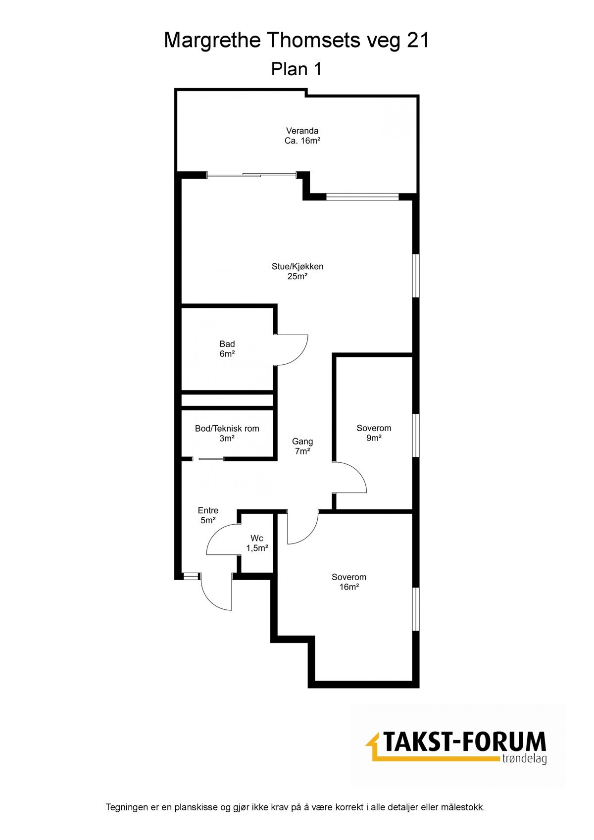 Planskisse 1. etasje Galleribilde