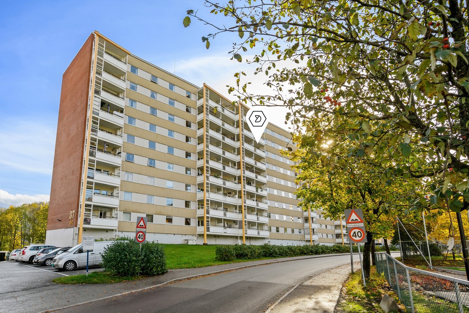 Leiligheten har fin intern beliggenhet i 7. etg. Galleribilde