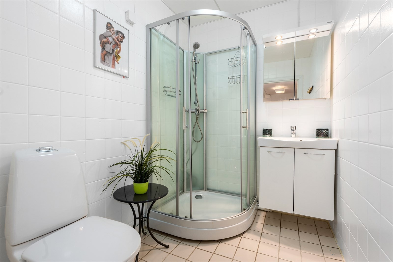 Flislagt baderom. Galleribilde