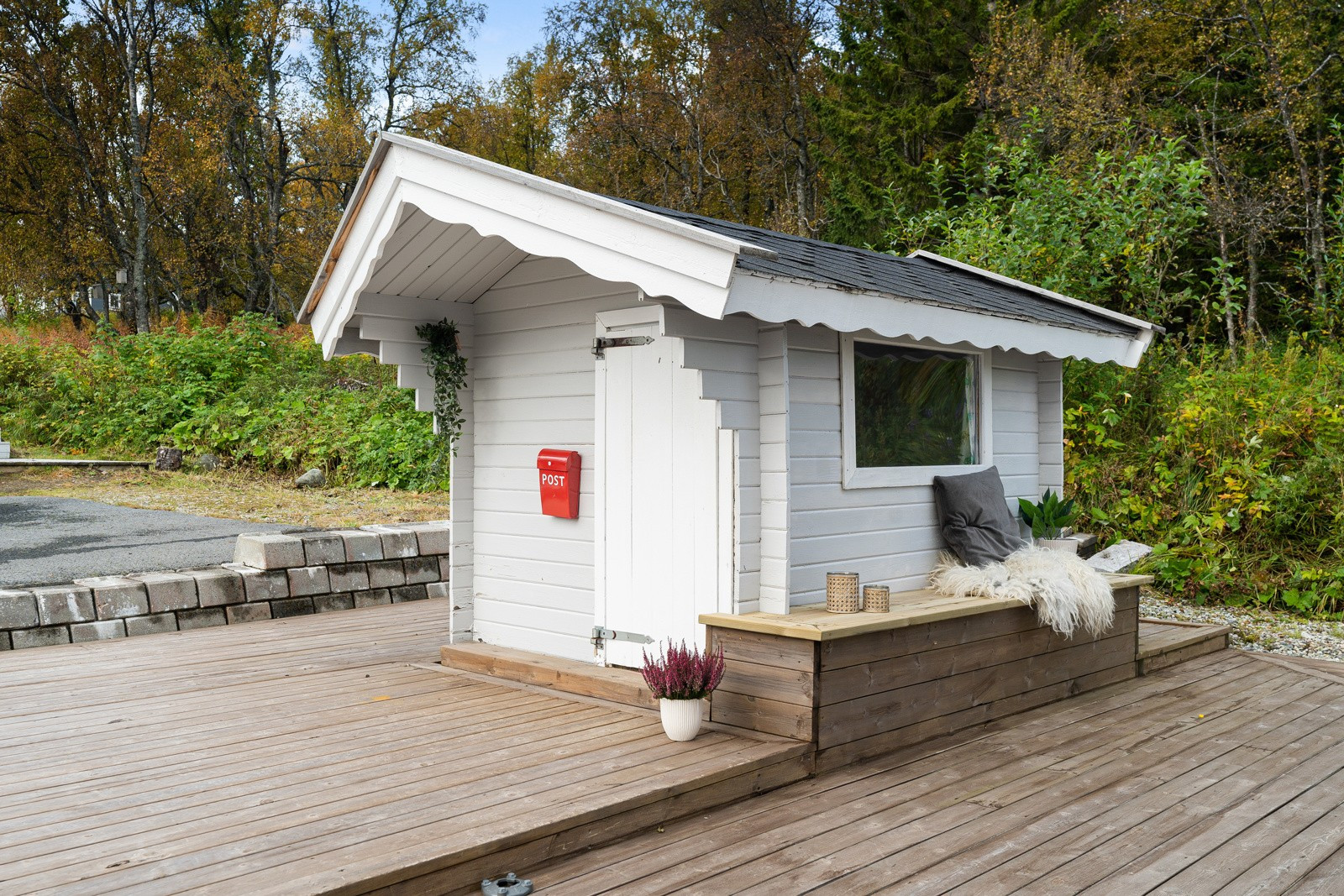 Opparbeidet uteområde.