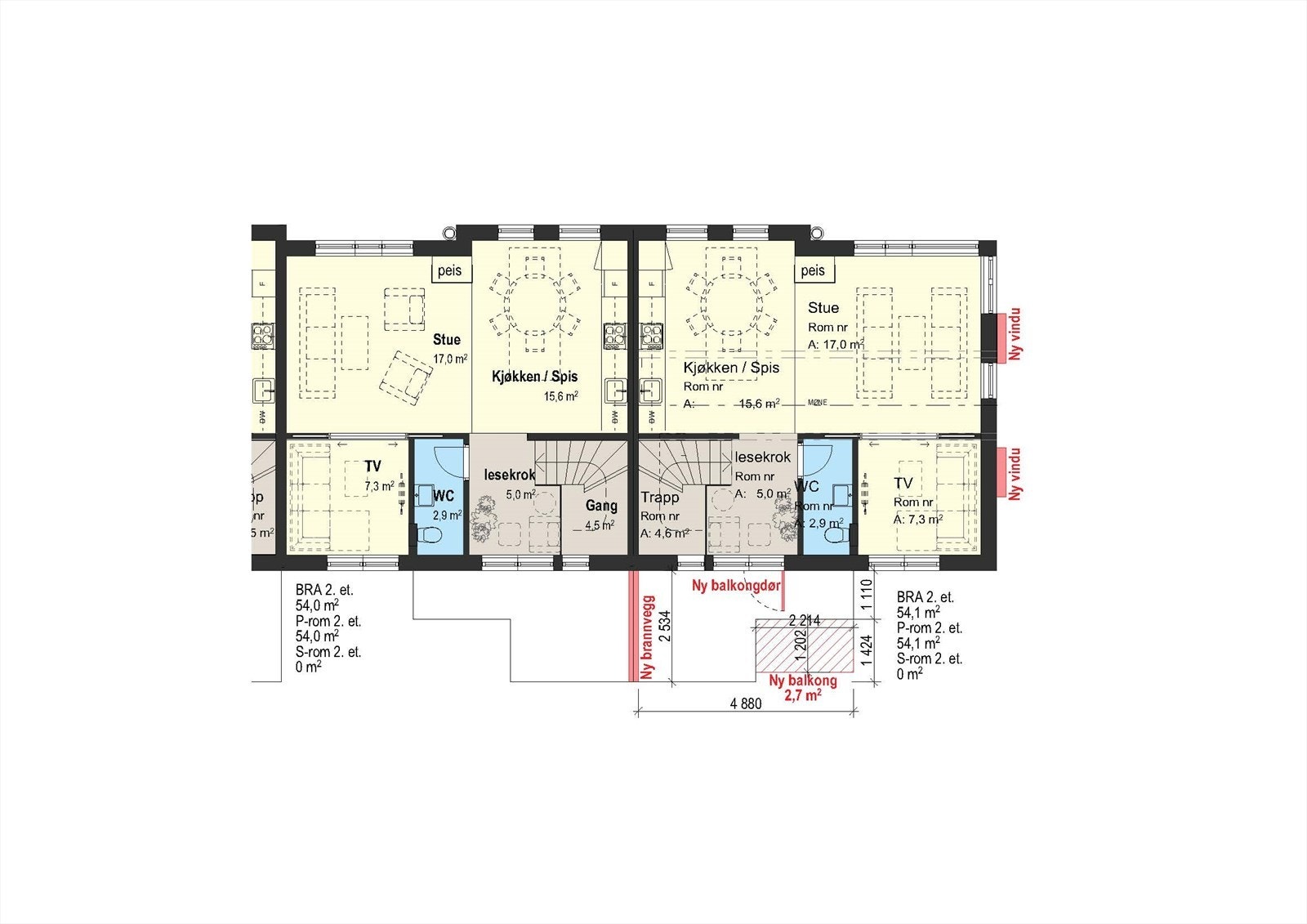Ny plantegning 2. etasje Galleribilde