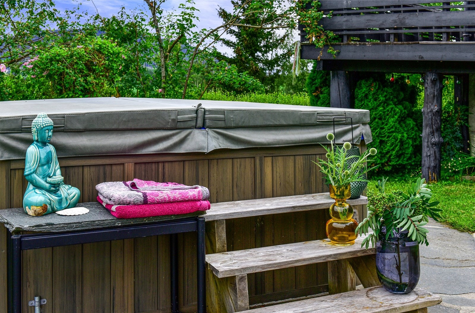 Jacuzzi i det grønne er heller ikke feil. Galleribilde