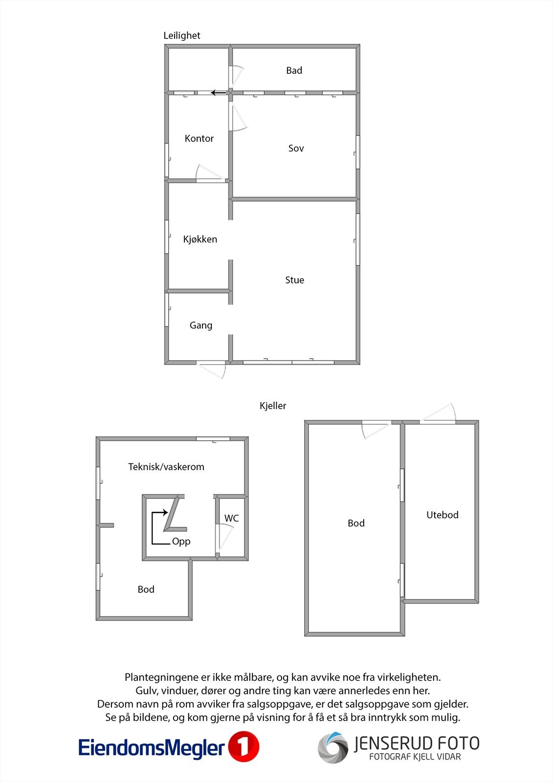 Plantegning, Helgumsdalen 11 leilighet og kjeller Galleribilde