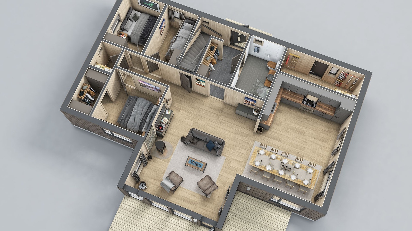 Plantegning av hovedplan for Saltdalshytta Solheim C Galleribilde