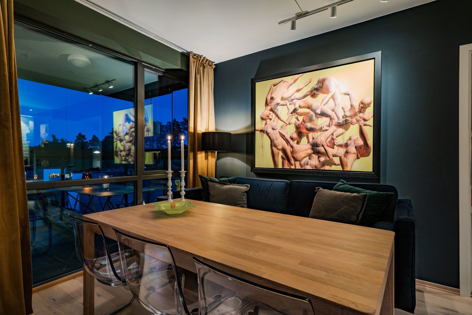 Spisestue kveldstid Galleribilde