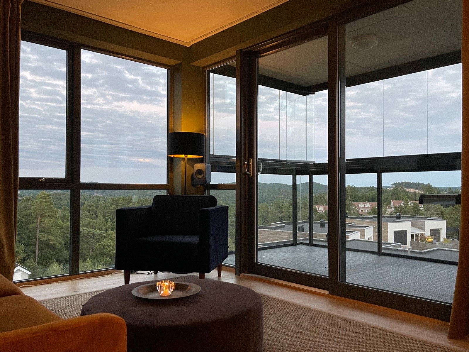 Utsikt skumringstid Galleribilde