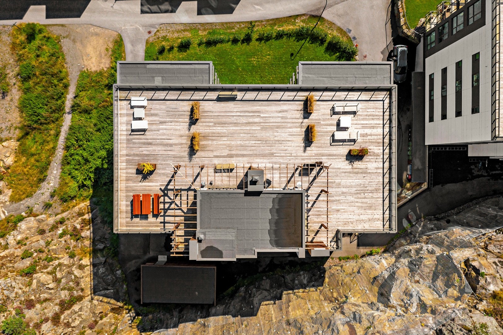 Oversiktsbilde over takterrassen Galleribilde