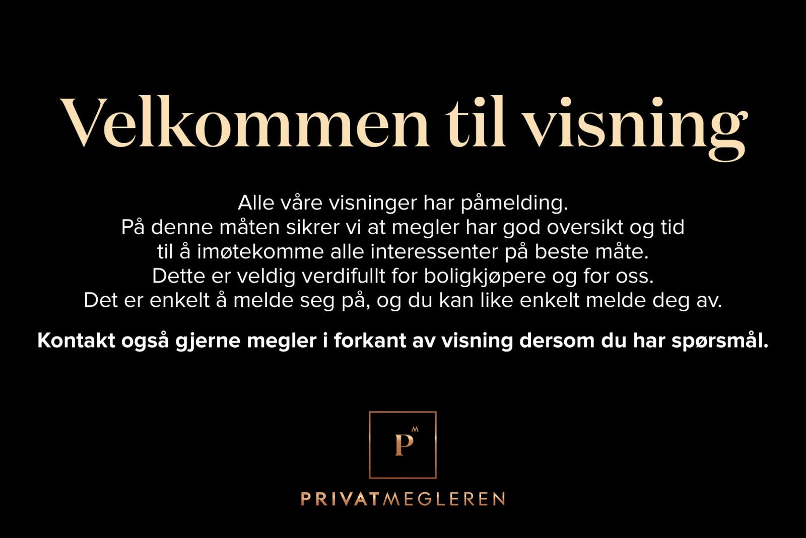 Viktig info før visning. Galleribilde