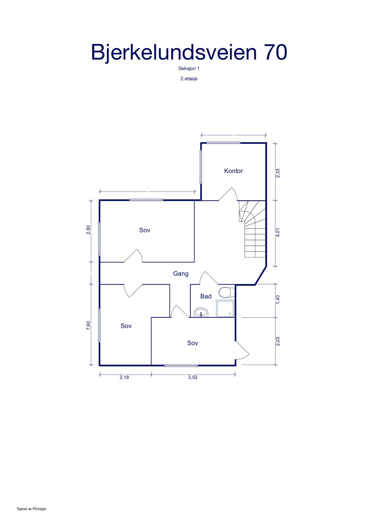 Planskisse 2. etg. Galleribilde