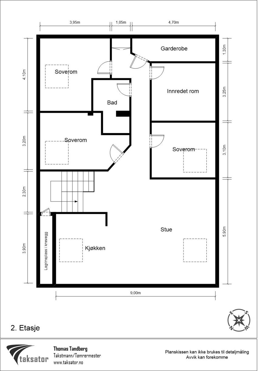 Målsatt plantegning - slik at du kan starte innredningen av ditt nye hjem i dag! Galleribilde