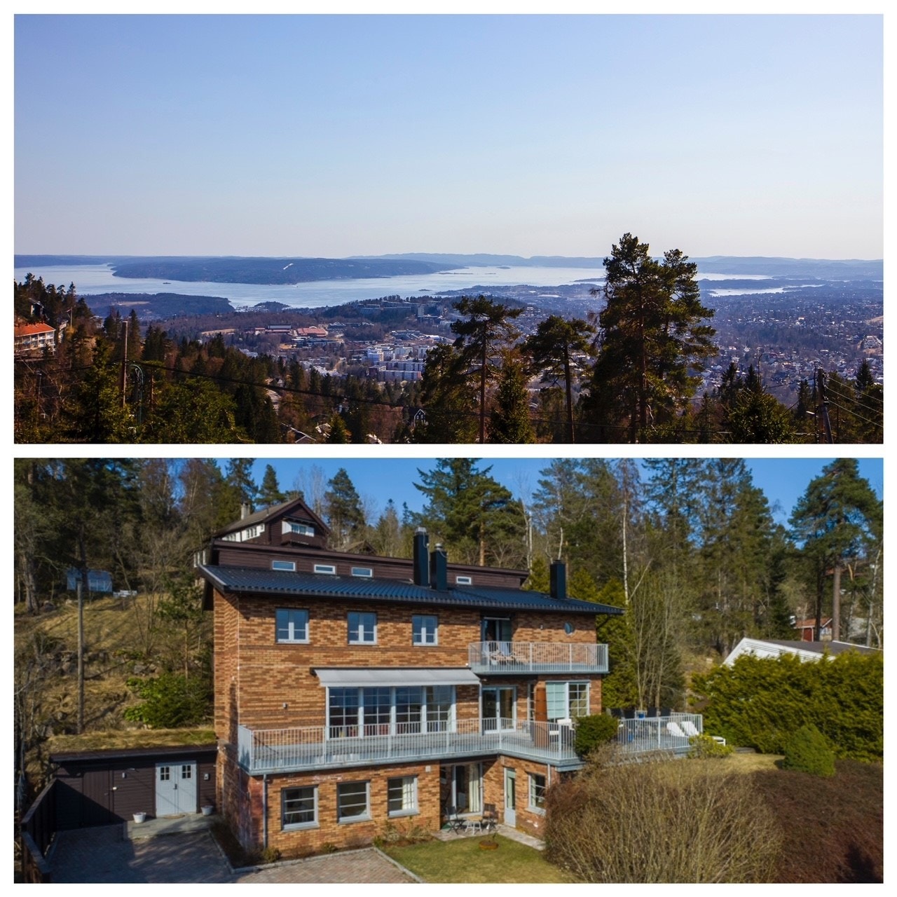 Representativ og innholdsrik villa med panoramautsikt utover Oslo og fjorden Galleribilde