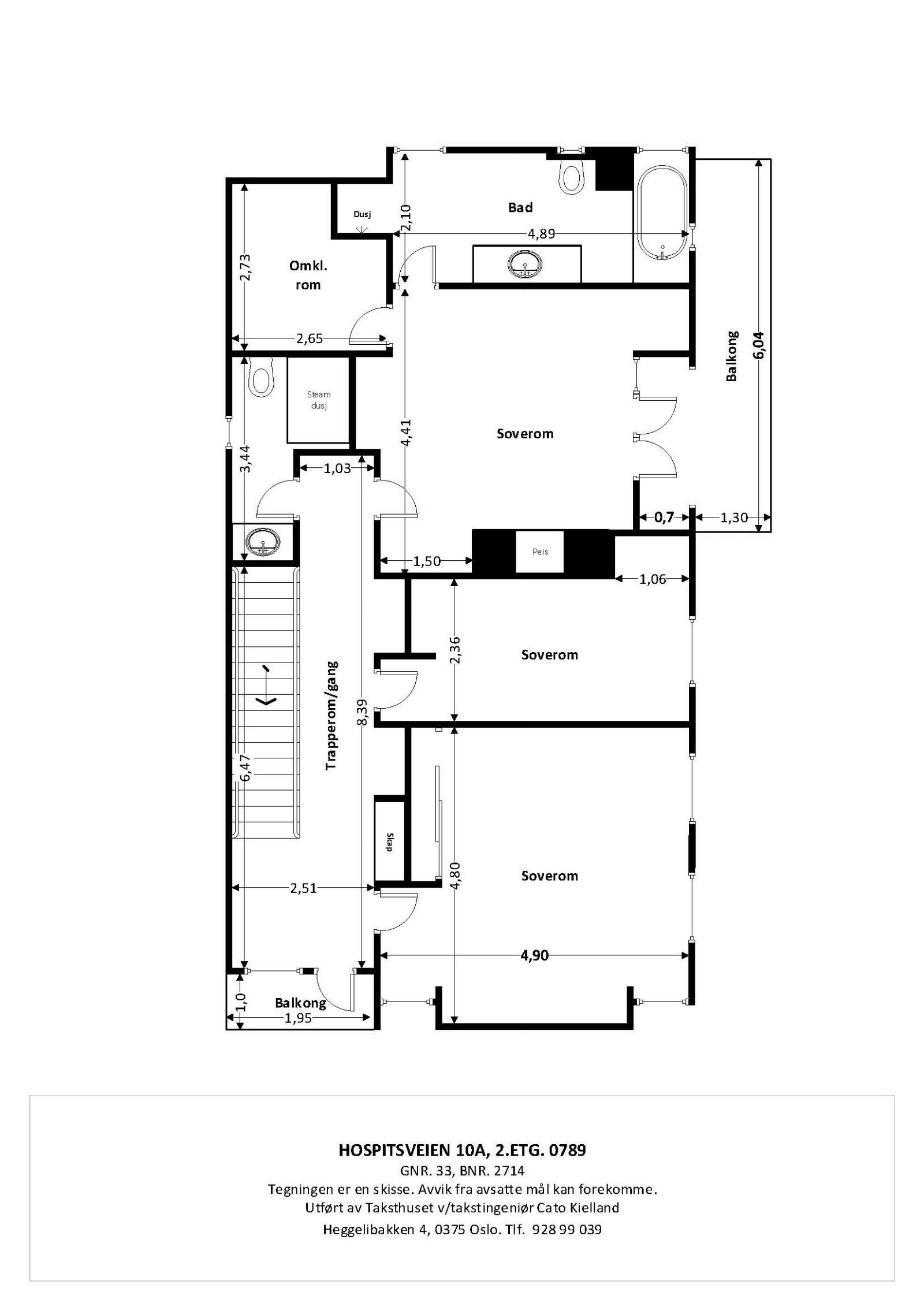 Plantegning 2. etasje Galleribilde