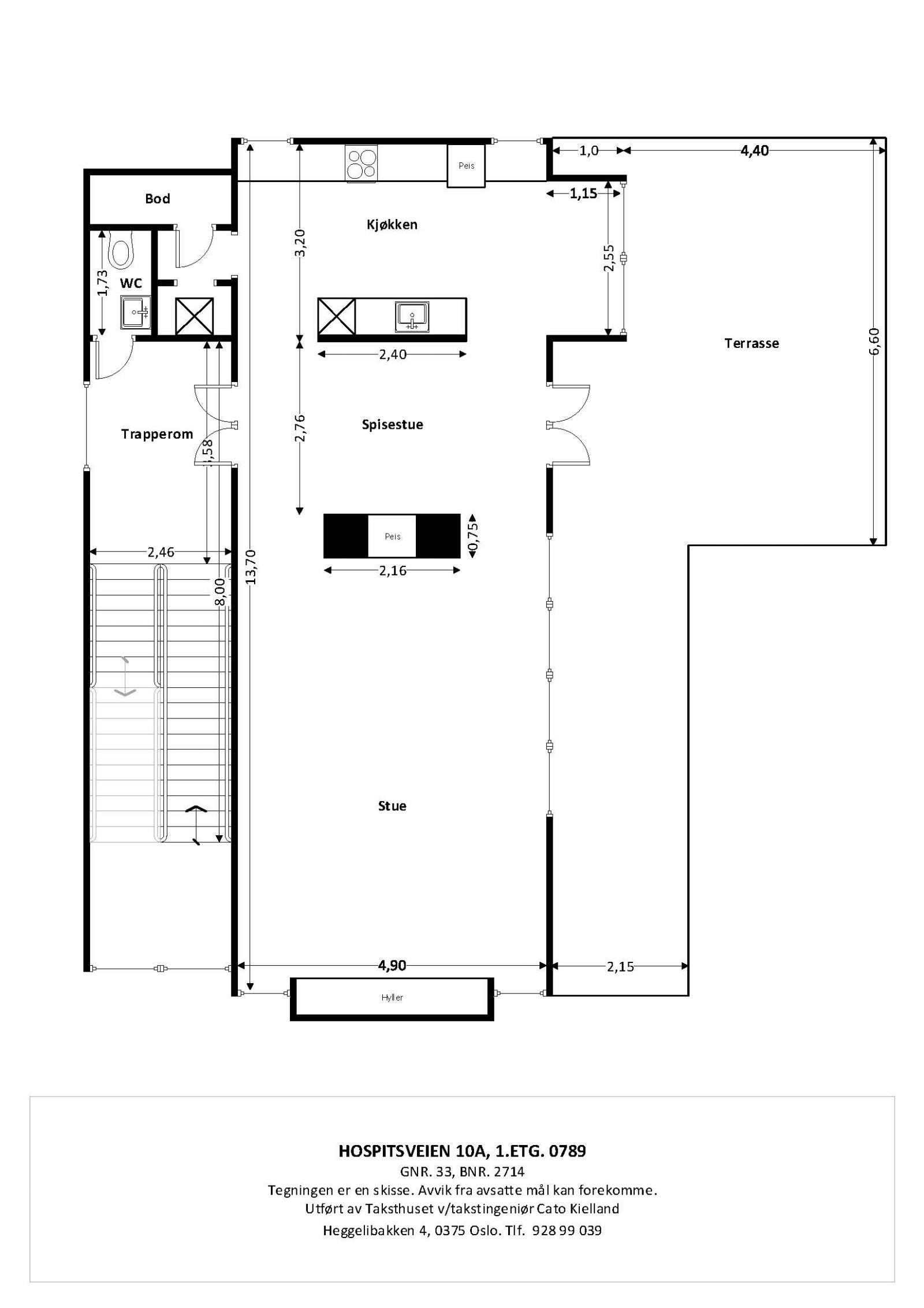Plantegning 1. etasje Galleribilde