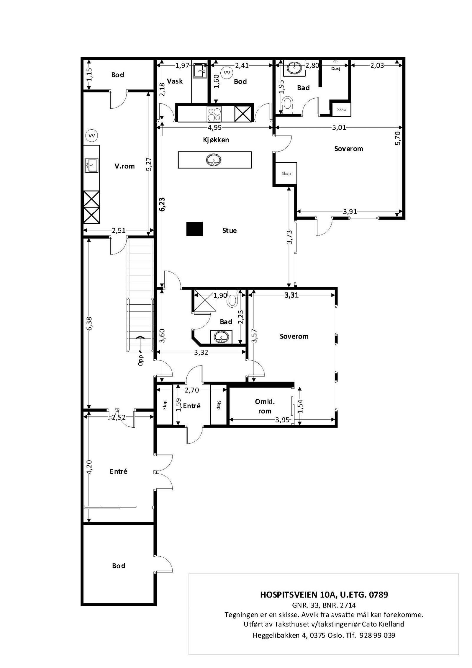 Plantegning underetasje Galleribilde
