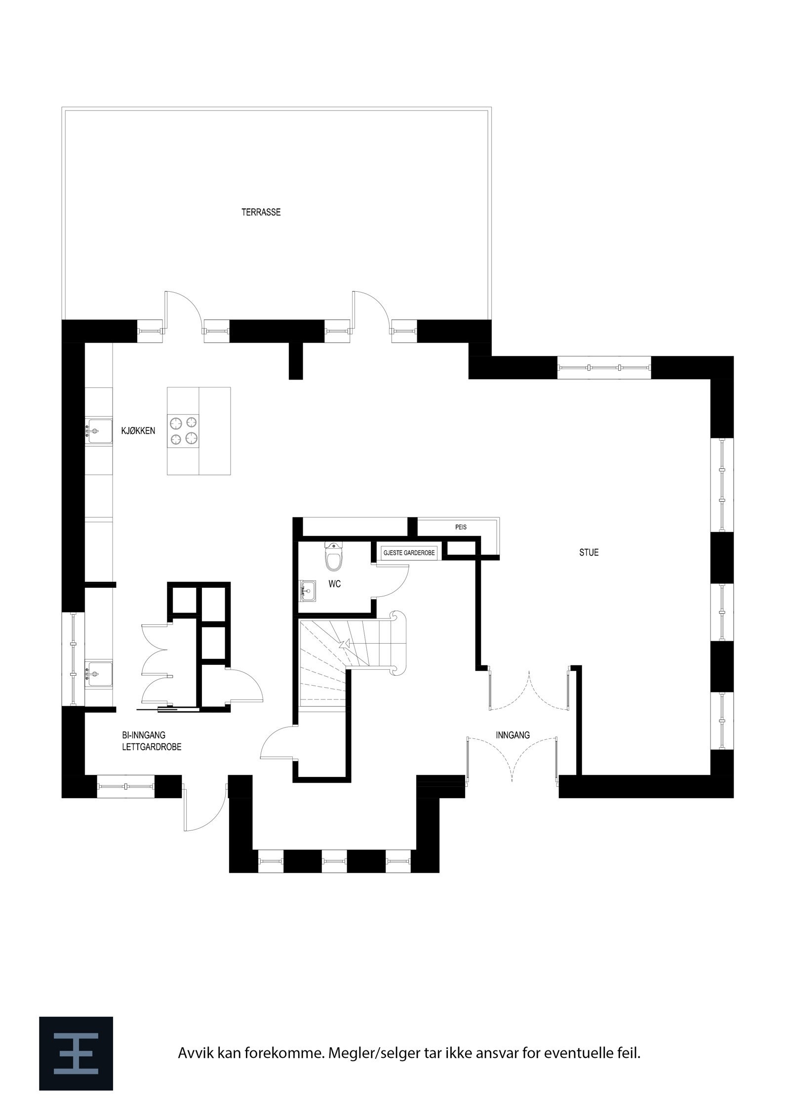 Plantegning 1. etasje. Galleribilde