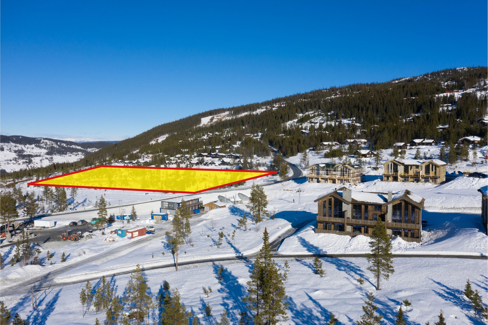 Natten Alpin Hyttefelt Galleribilde