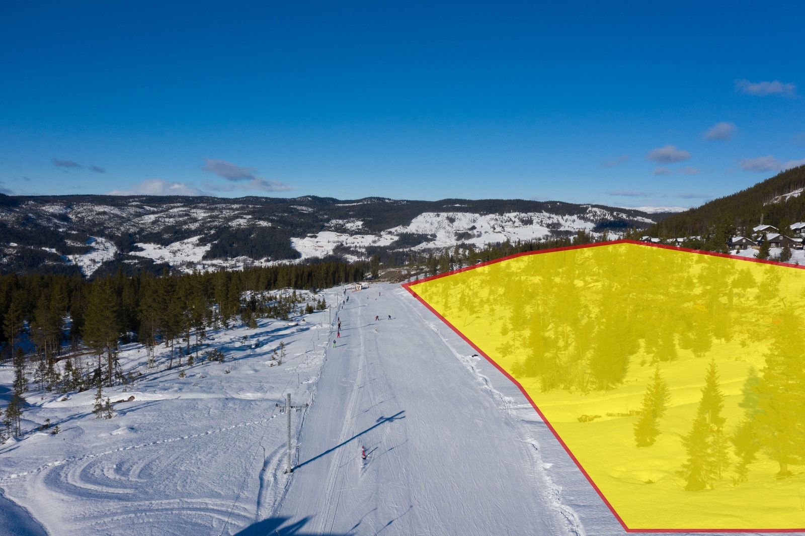 Natten Alpin Hyttefelt Galleribilde