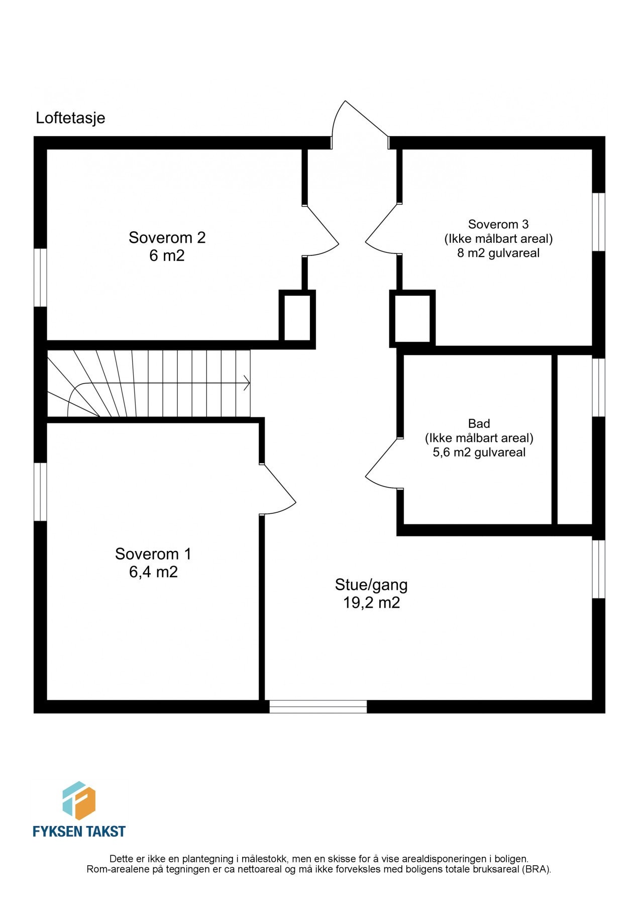Planskisse loftetasje. Galleribilde