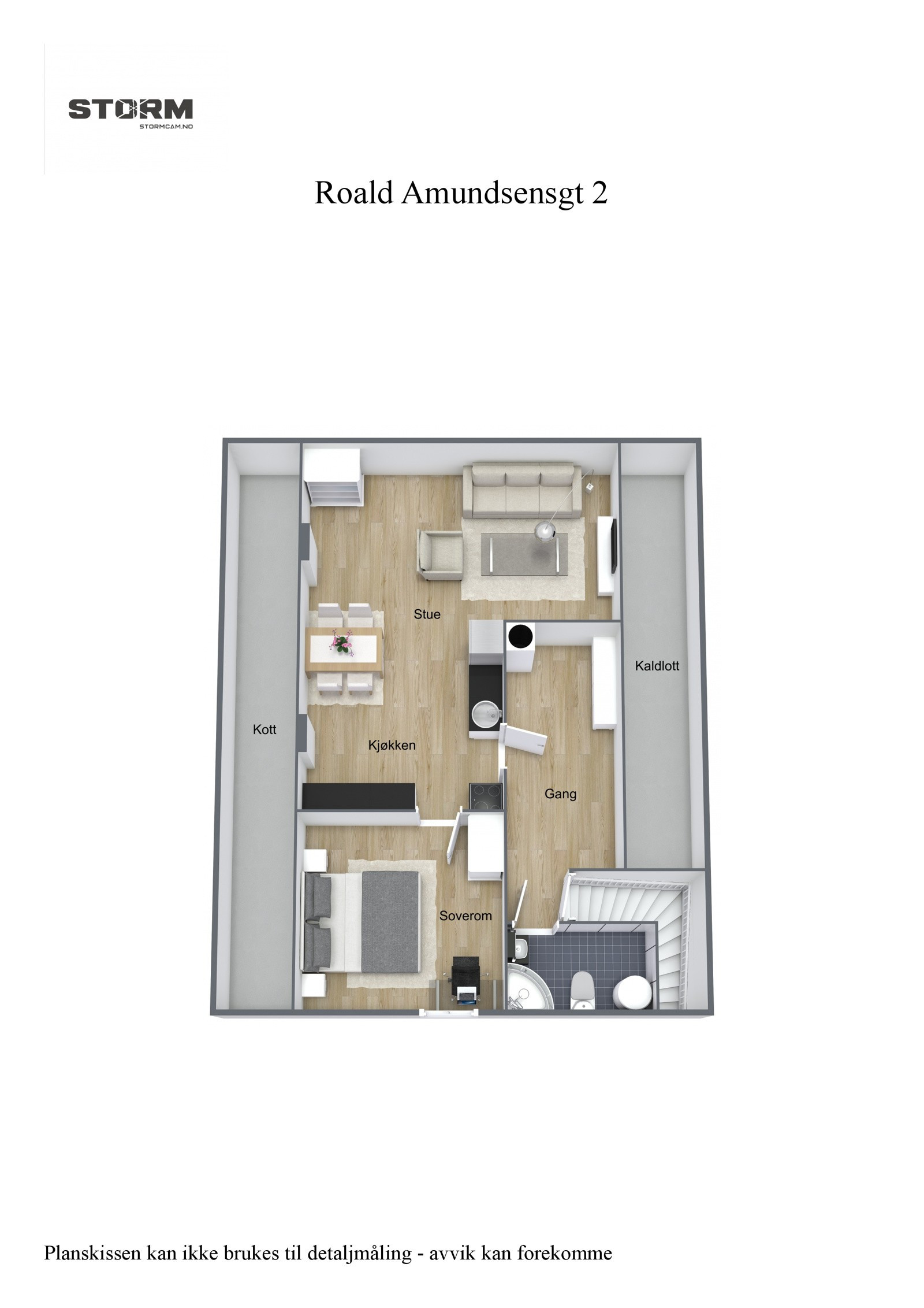 Planskisse loft 3D