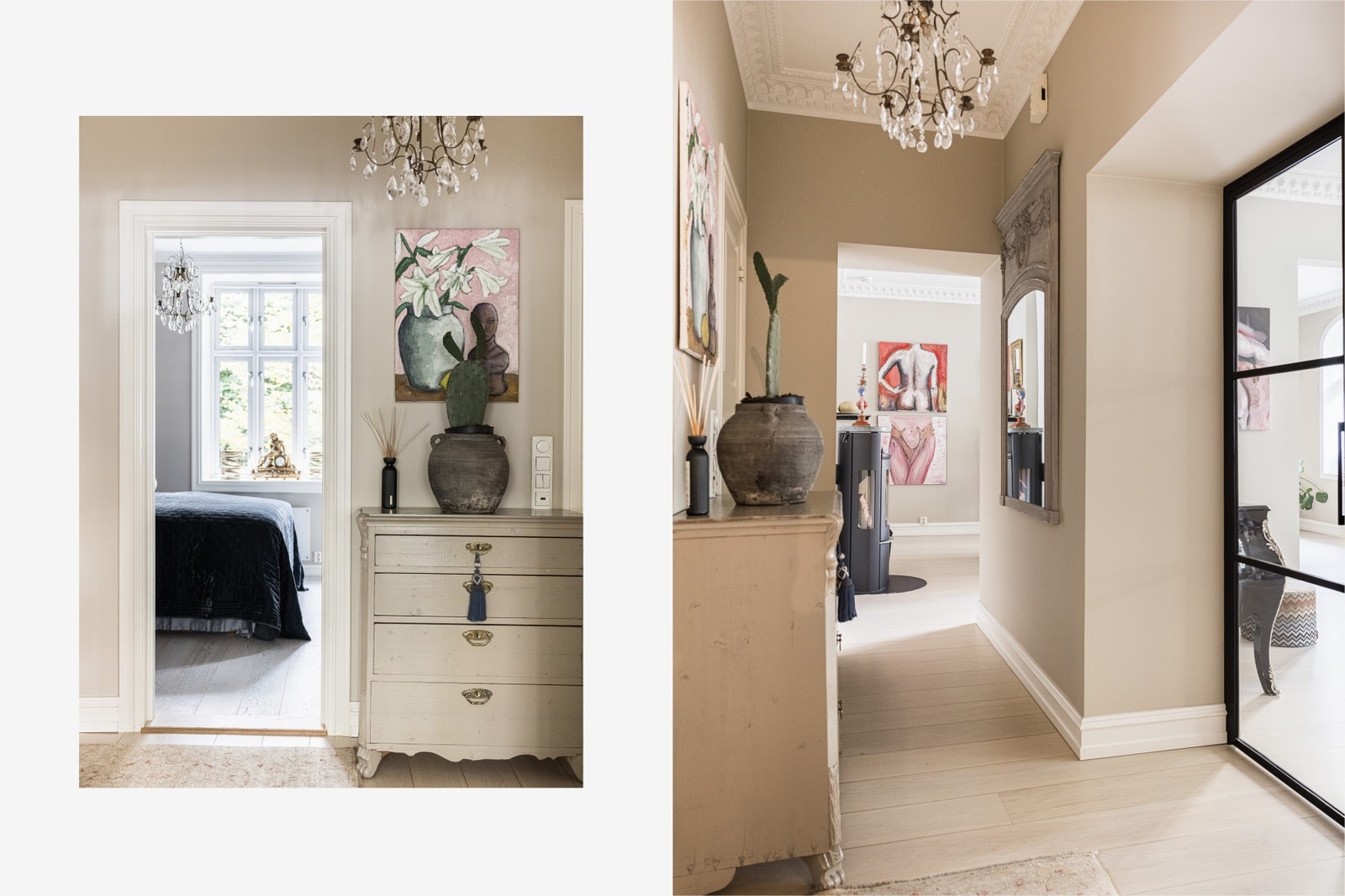 Romslig entré med lys innredning. Galleribilde