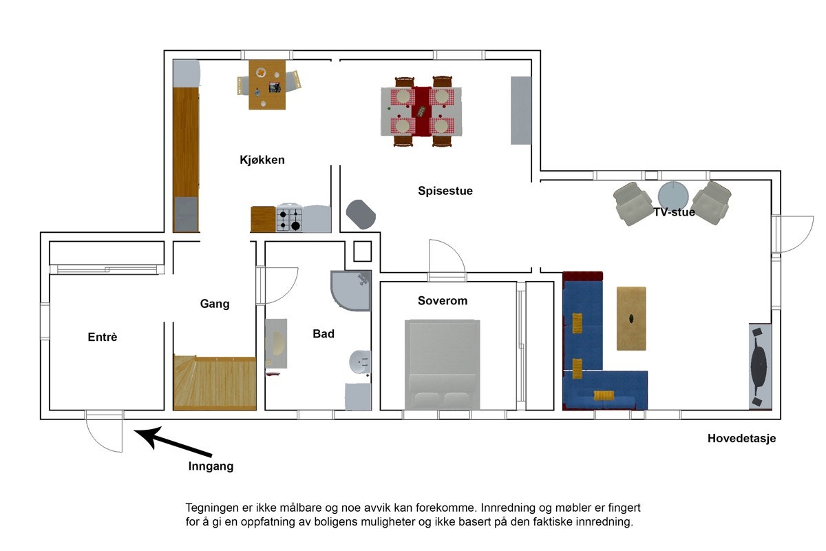 Plantegning hovedetasje Galleribilde