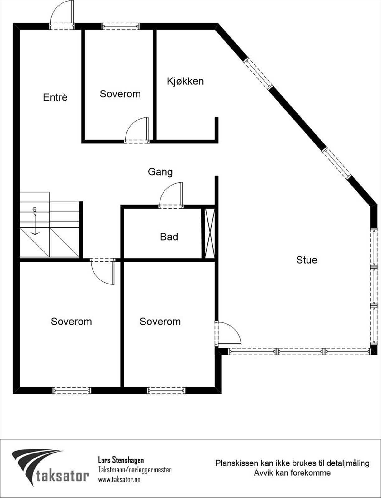 Planskisse fra takstmann - Plan 1 Galleribilde