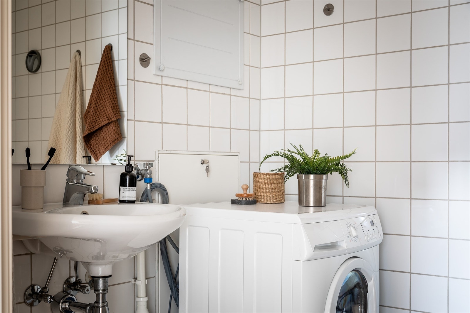 Det er opplegg for vaskemaskin. Galleribilde