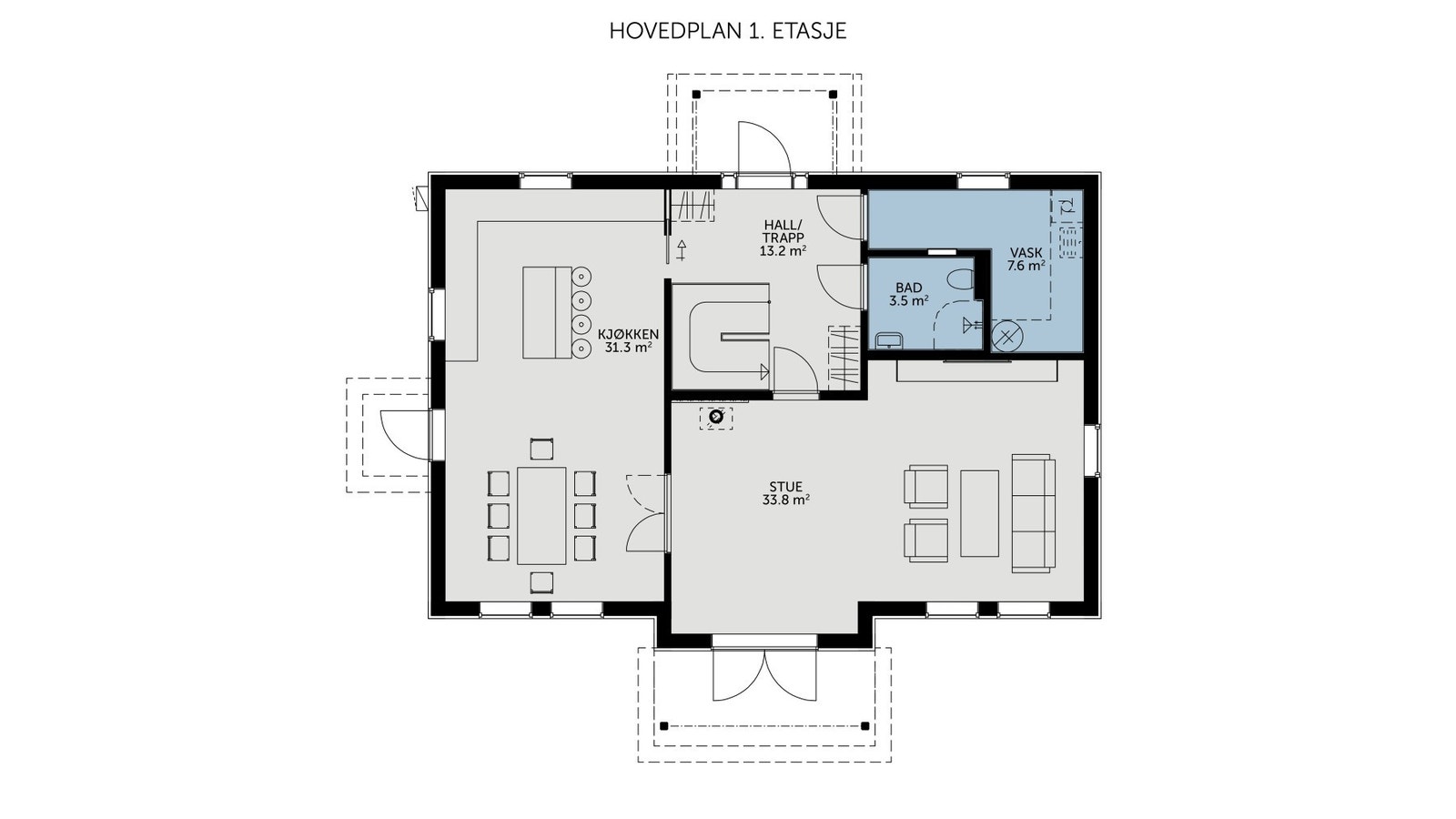 Maibris - plantegning hovedplan Galleribilde