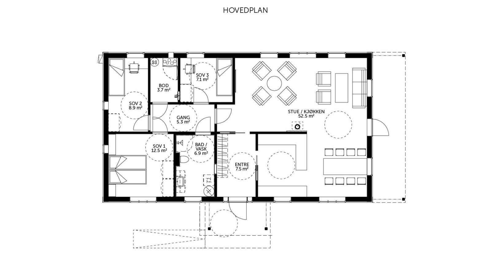 Novemberfrost - plantegning Galleribilde