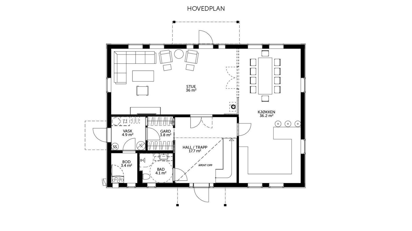 Julistund - plantegning hovedplan Galleribilde