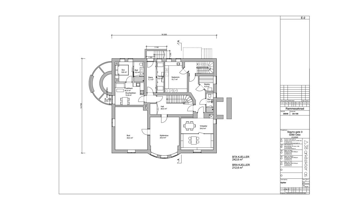 Plantegning kjeller Galleribilde