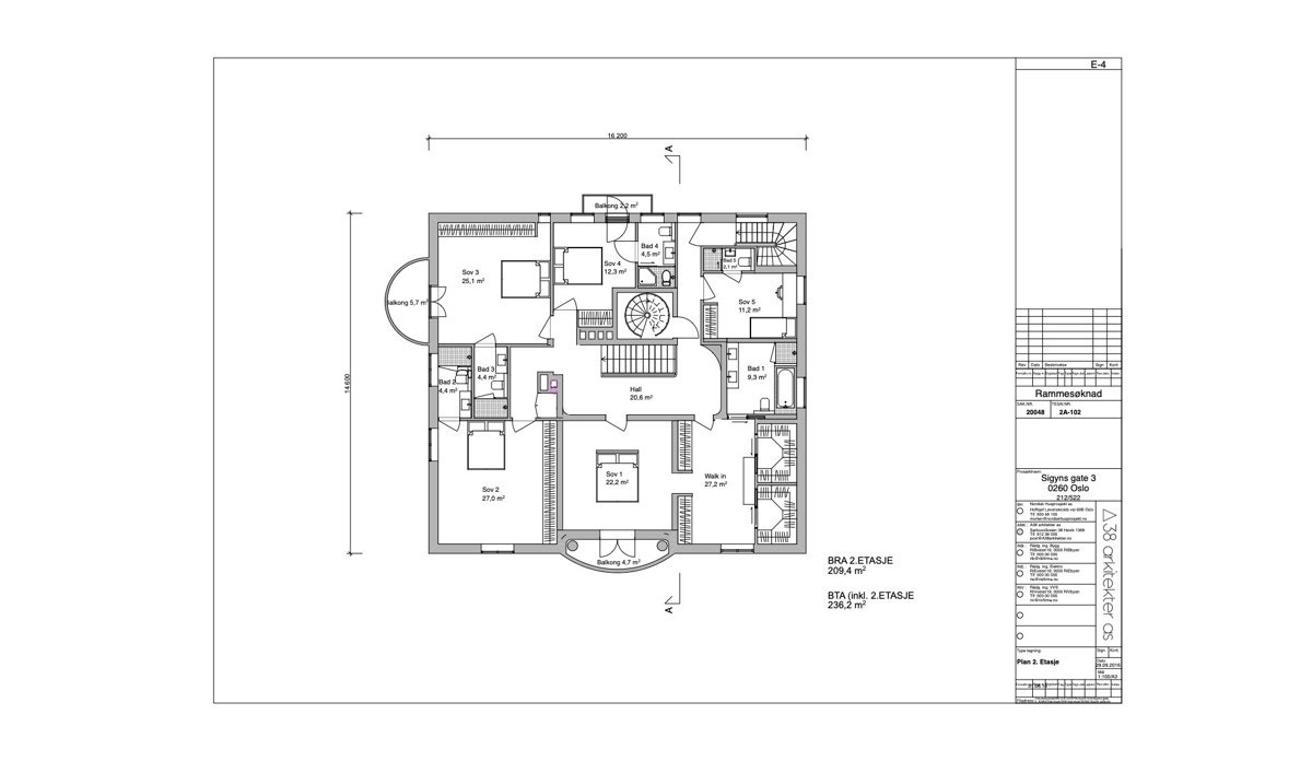 Plantegning 2. etasje Galleribilde