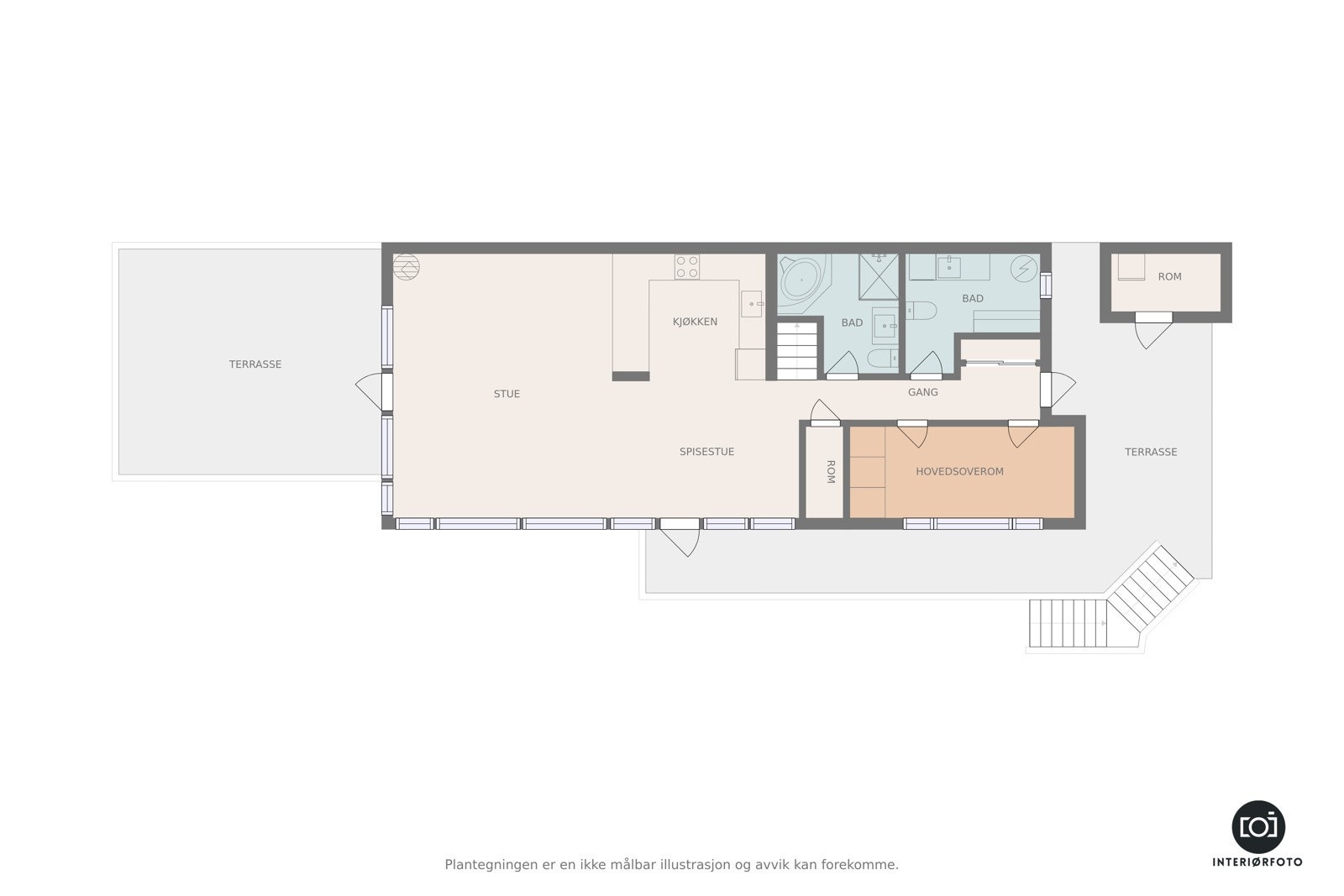 Plantegning 1.etg Galleribilde