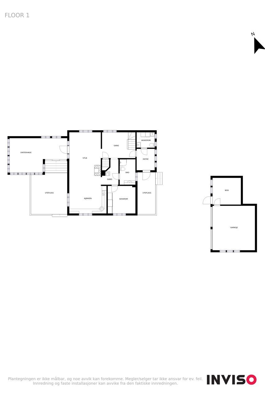 Plantegning hovedetasje Galleribilde