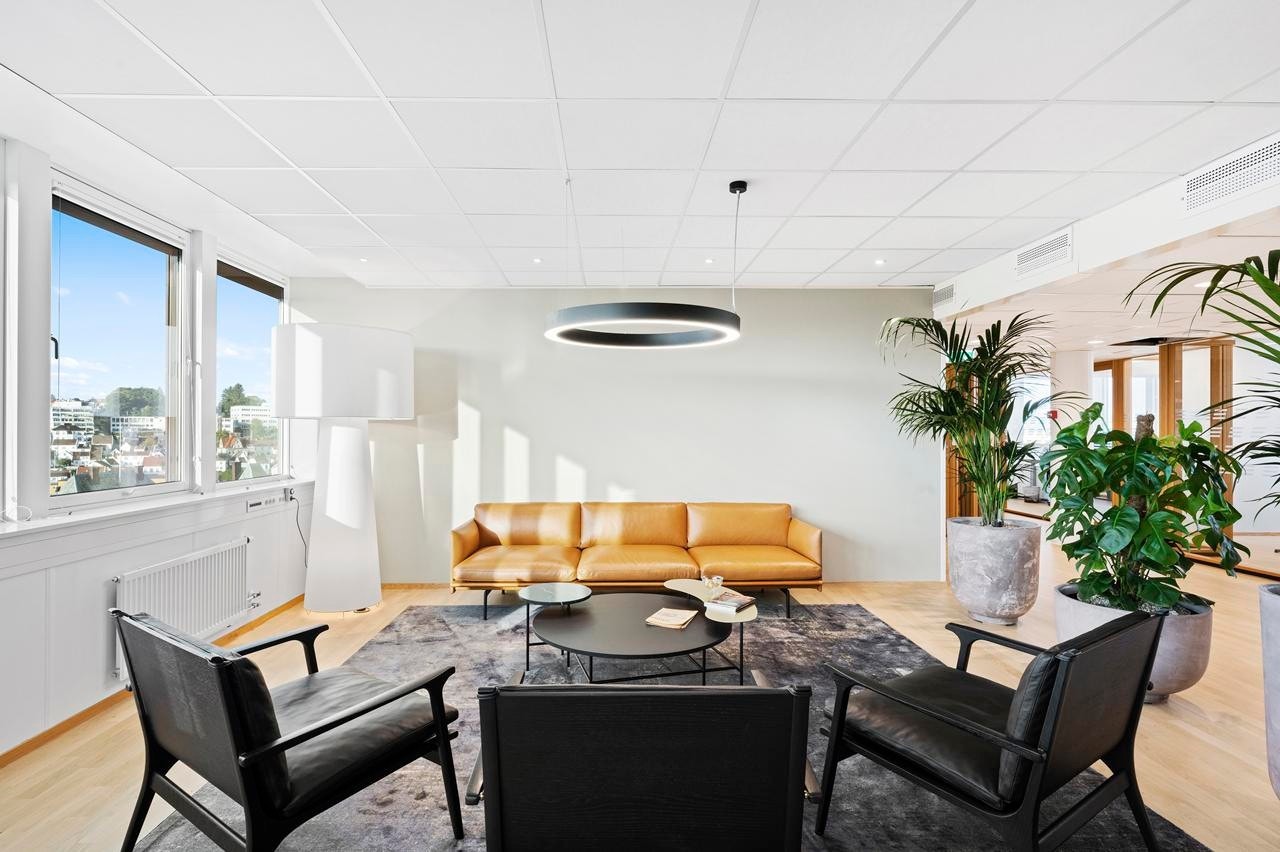 Bilder tatt fra 9.etasje. Etasjene er i samme størrelse og kan innredes etter eget ønske. Galleribilde