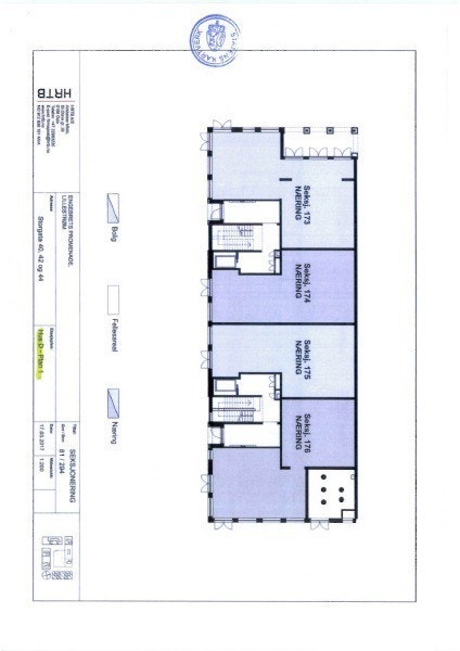 Planskisse snr. 173 til 176 Galleribilde