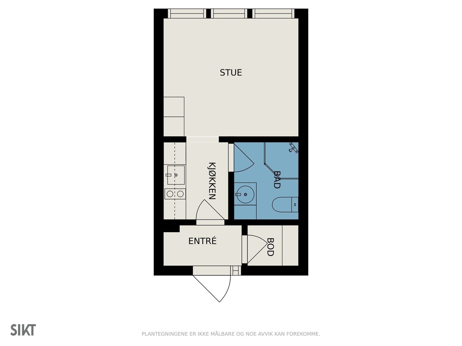 Plantegning hver hybel | Campingvegen 4 6. Galleribilde