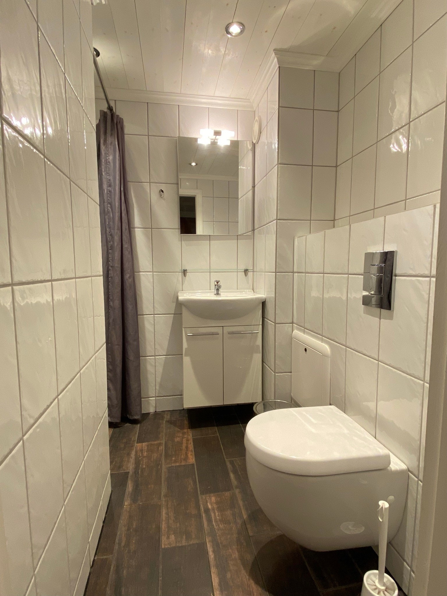 Bad nr. 2 i tilknytning entrè med dusj, toalett og baderomsmøbel. Galleribilde