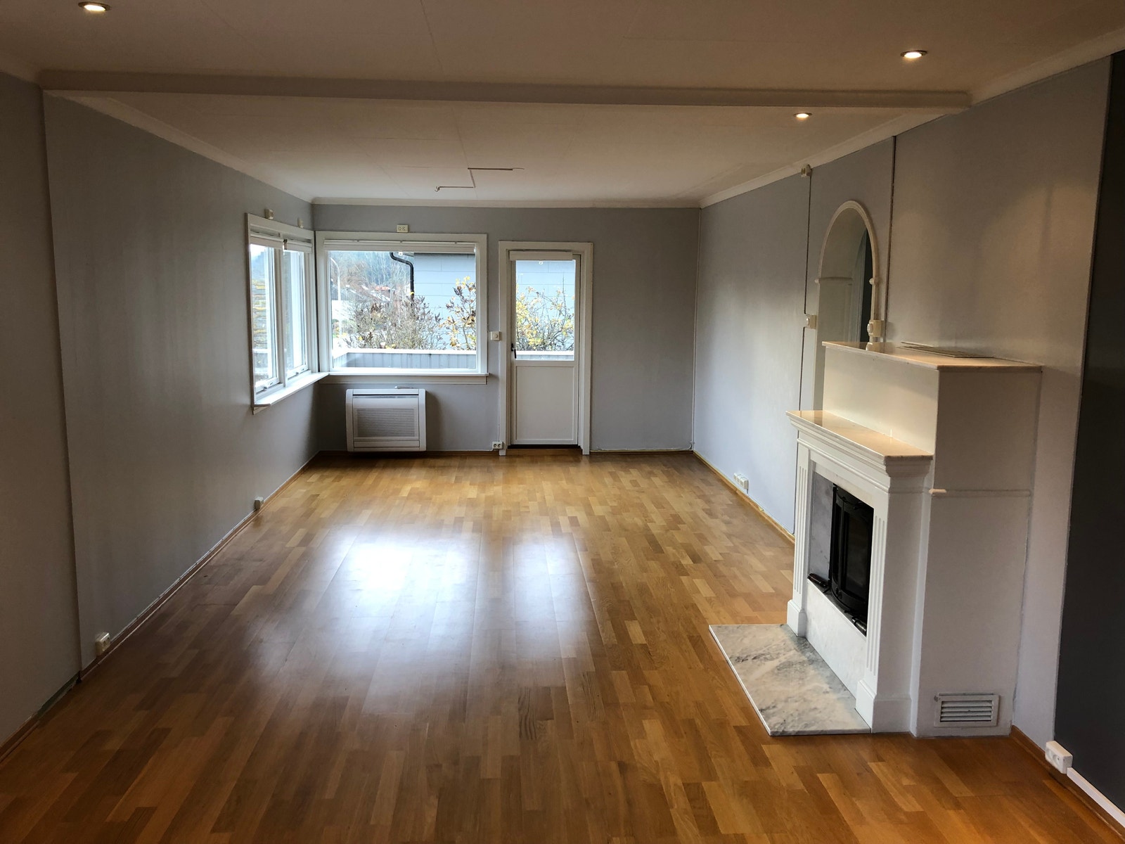 Stue m/peis og varmepumpe Galleribilde