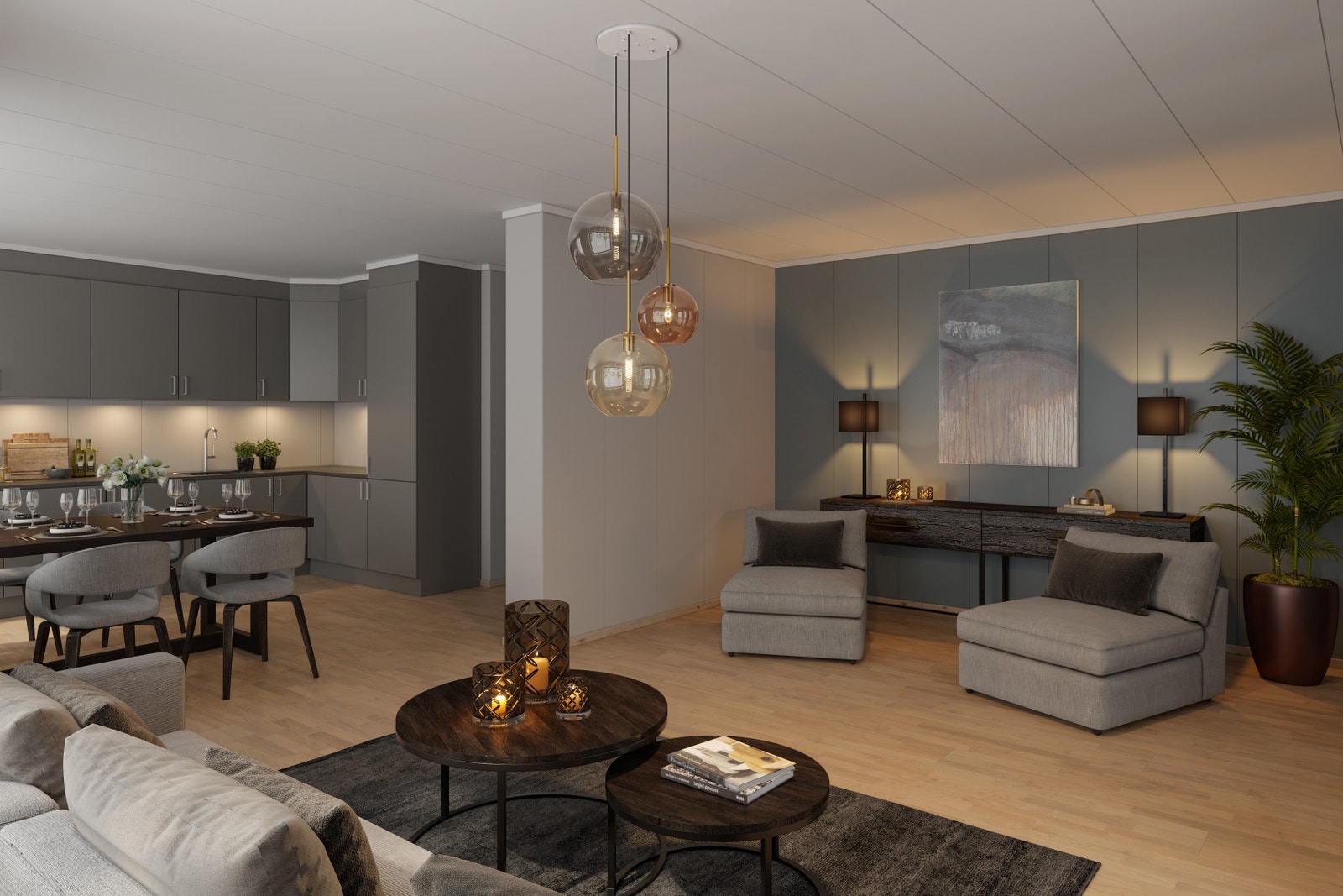 Effektive planløsninger gir gode innredningsmuligheter (illustrasjon). Galleribilde