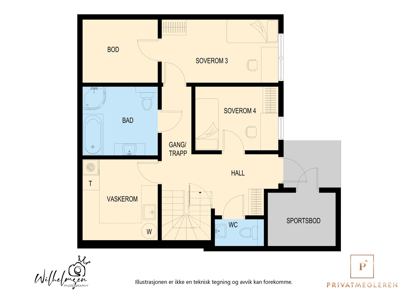 Plantegning 1. etasje Galleribilde