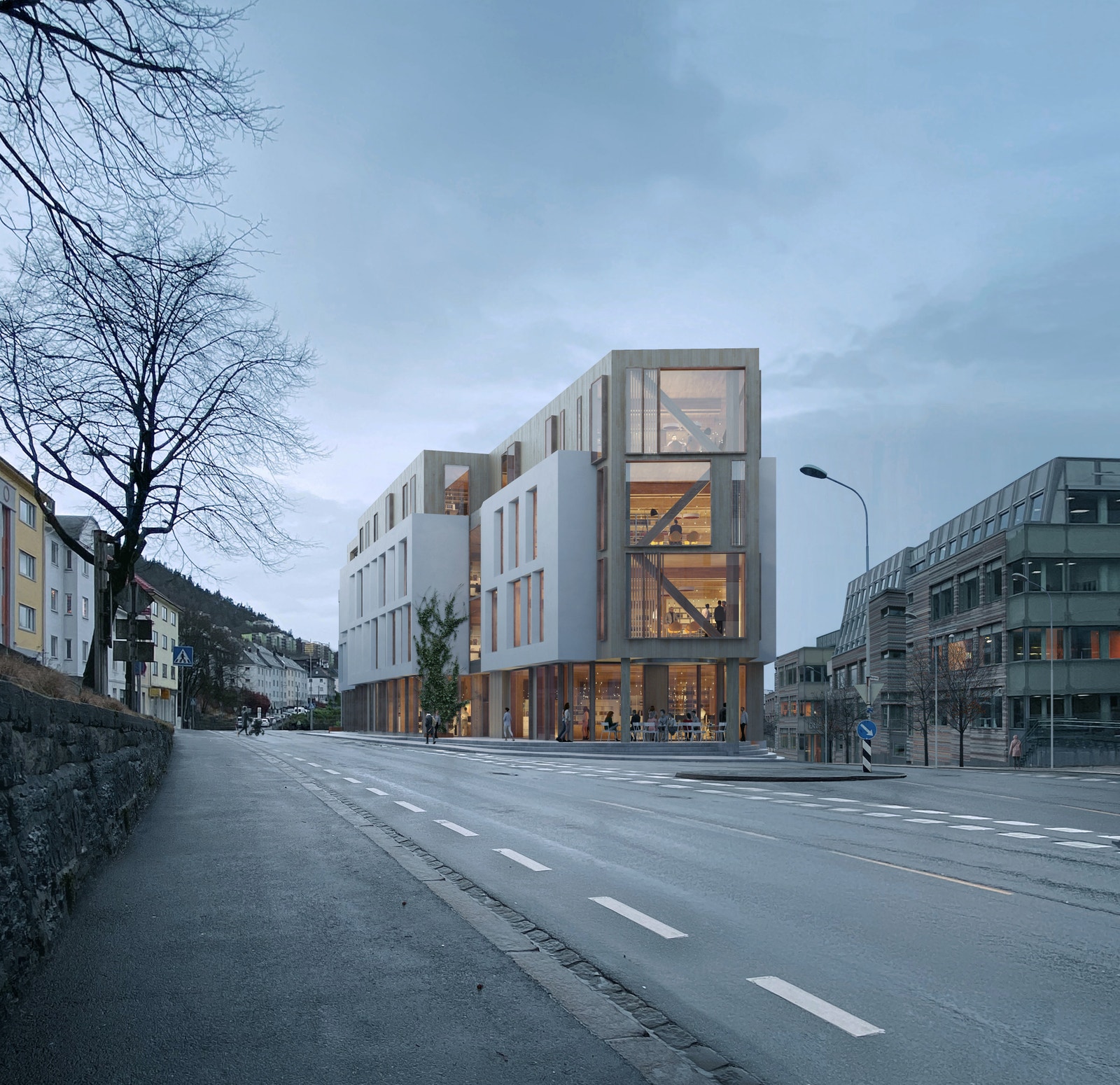 Krohnen et nybygg i innovasjonsdistriktet Solheimsviken Galleribilde