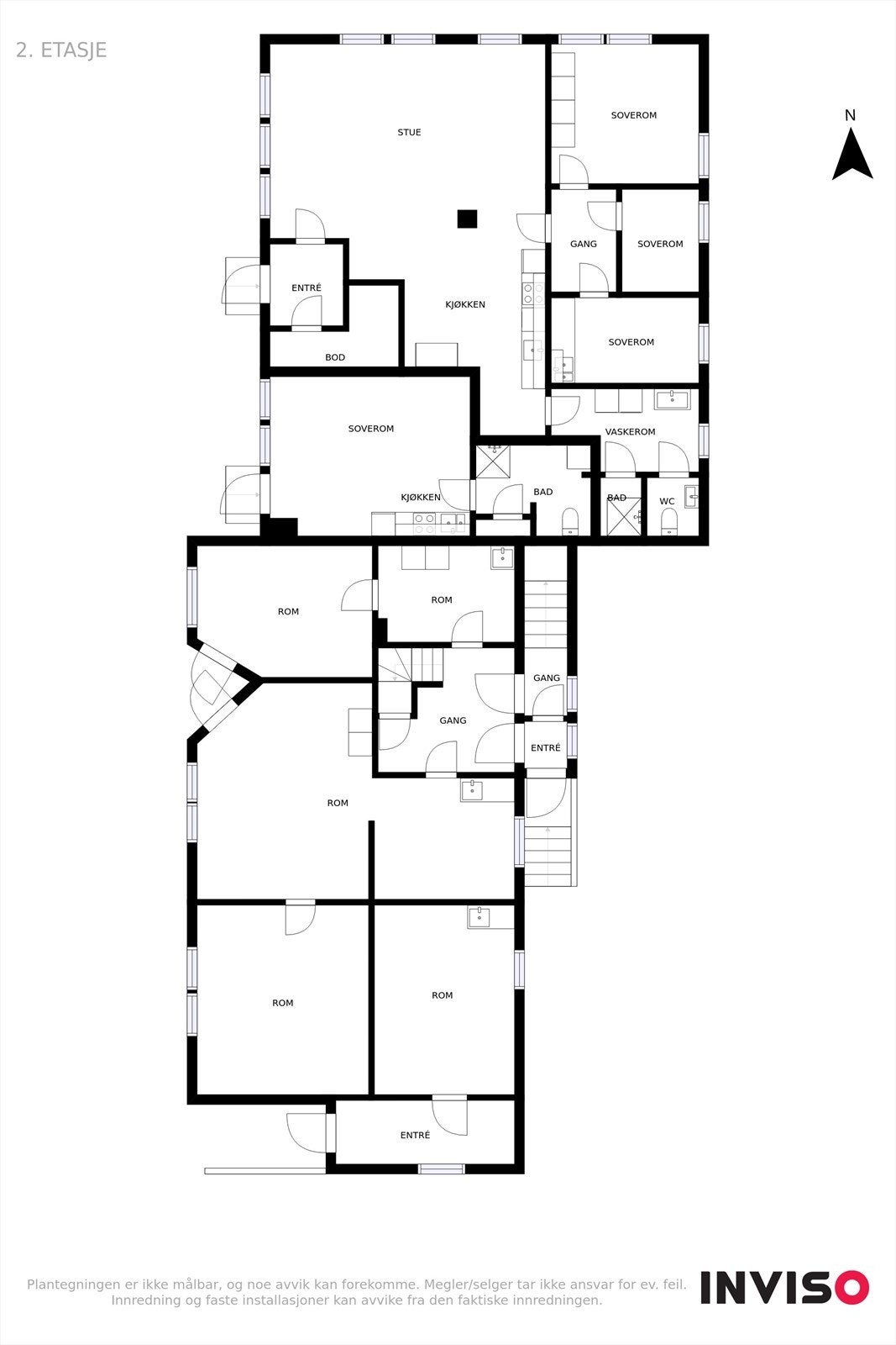 Plantegning 1. etasje Galleribilde
