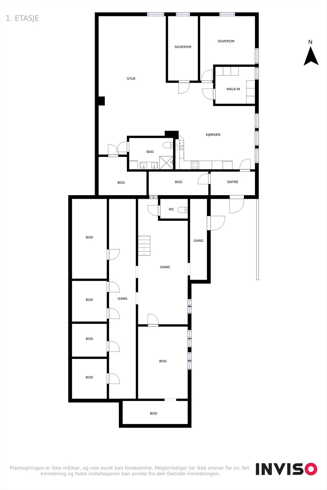 Plantegning kjelleretasje Galleribilde