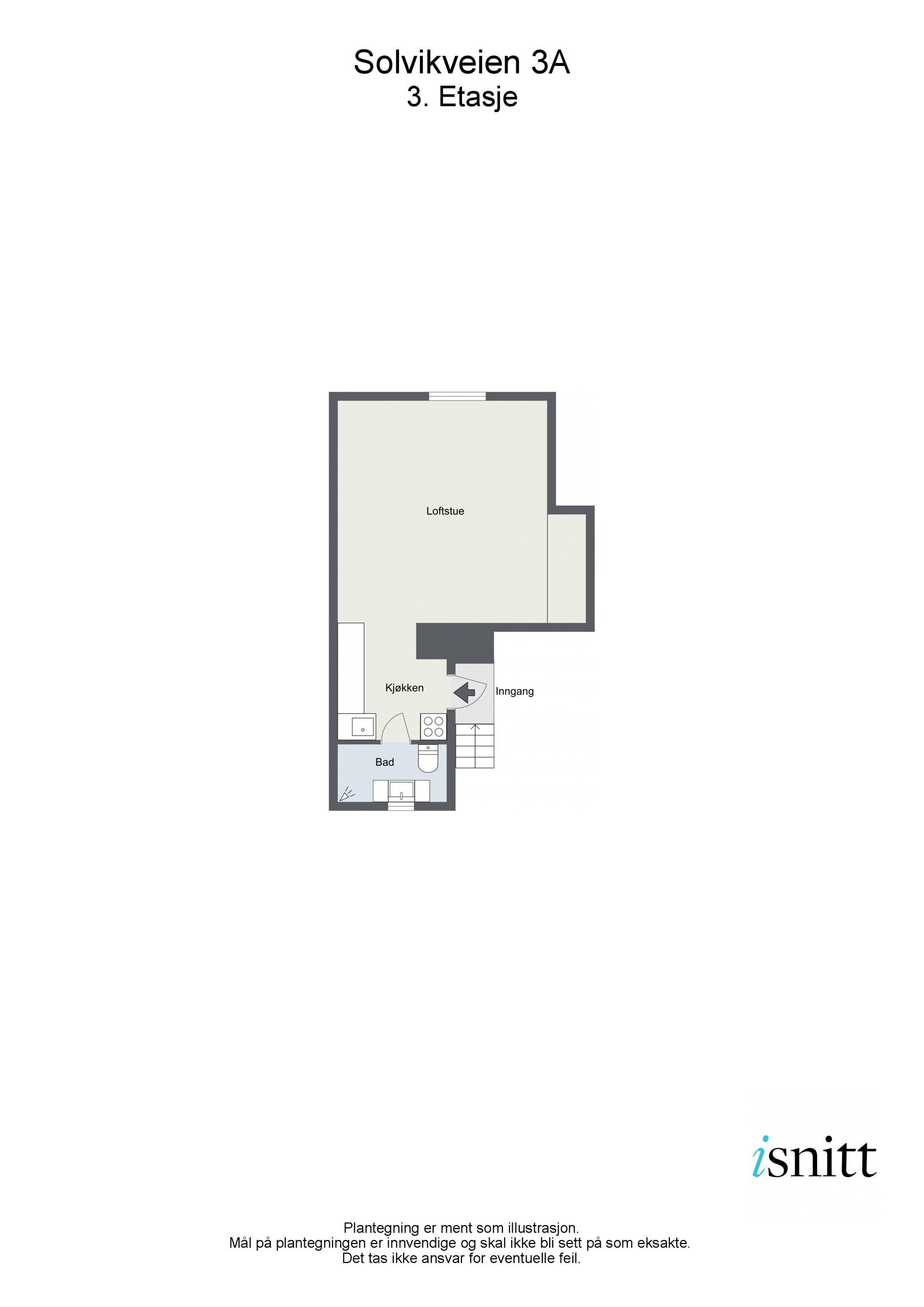 Plantegning 3. etg./Loft Galleribilde