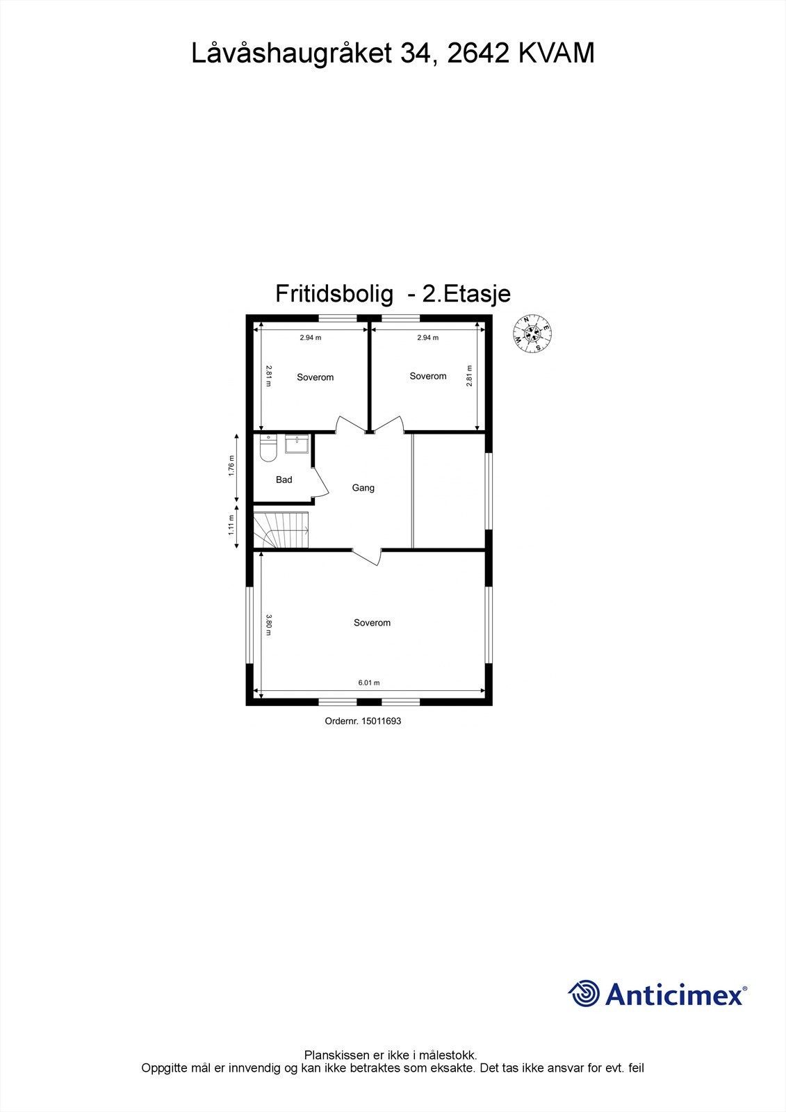 Plantegning etasje 3 Galleribilde
