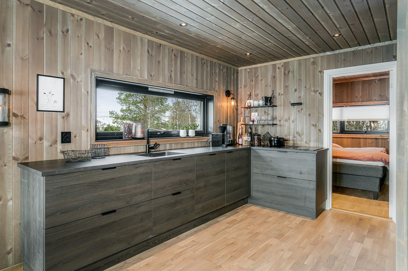 Interiørbilde prosjektert hyttemodell Galleribilde