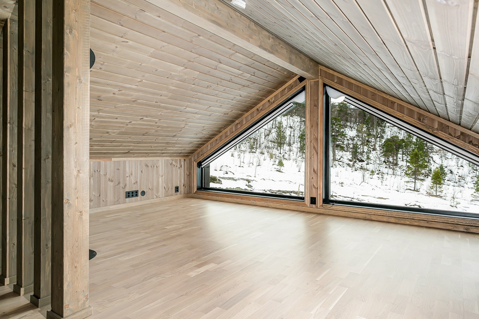 Interiørbilde prosjektert hyttemodell Galleribilde